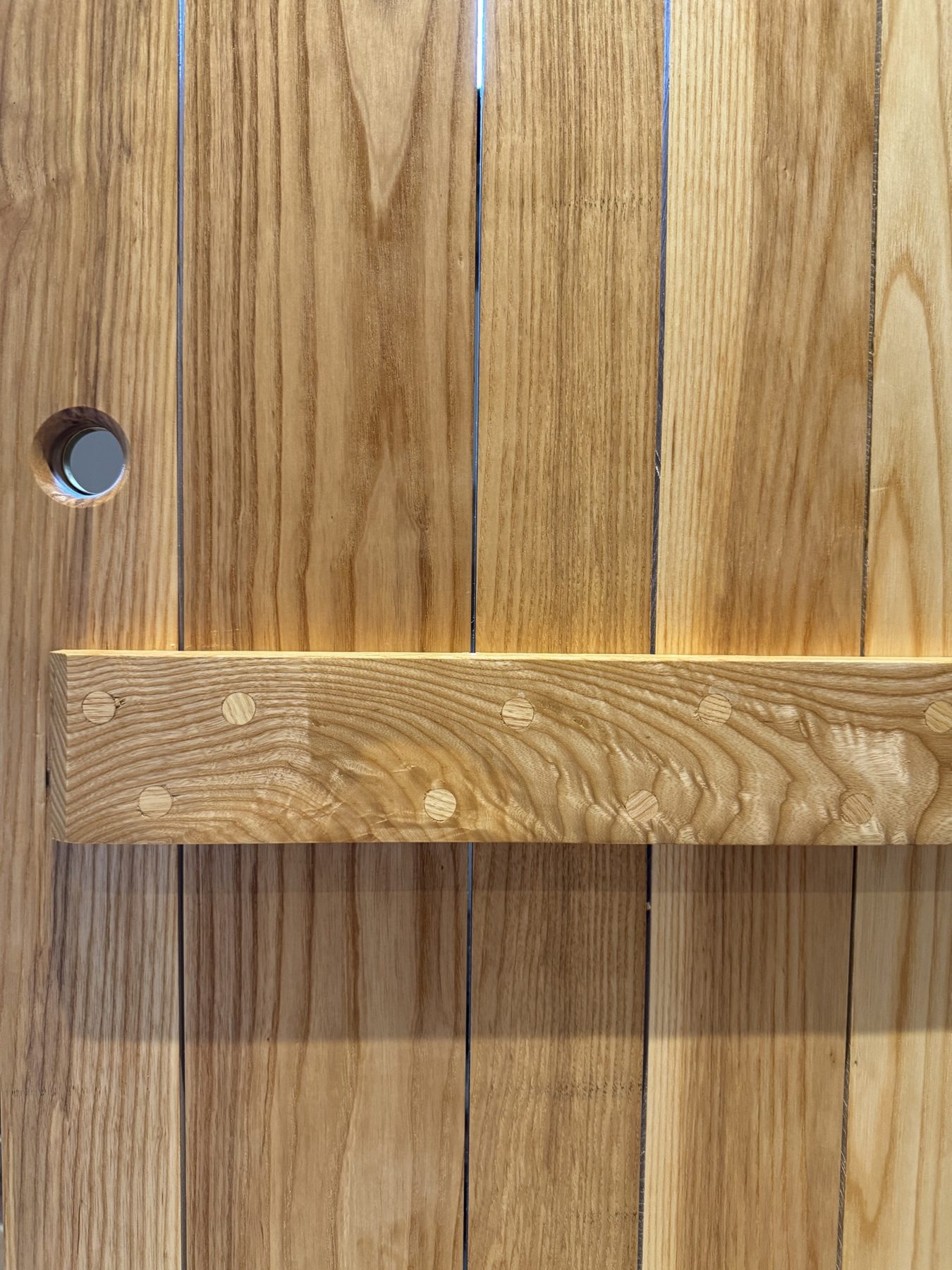 Close-up of timber cladding boards and batten – USFEW carpentry, Kent