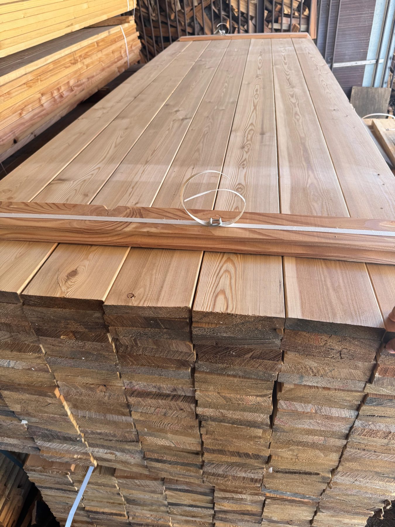 Stacked timber boards ready for the job – USFEW carpentry, Kent