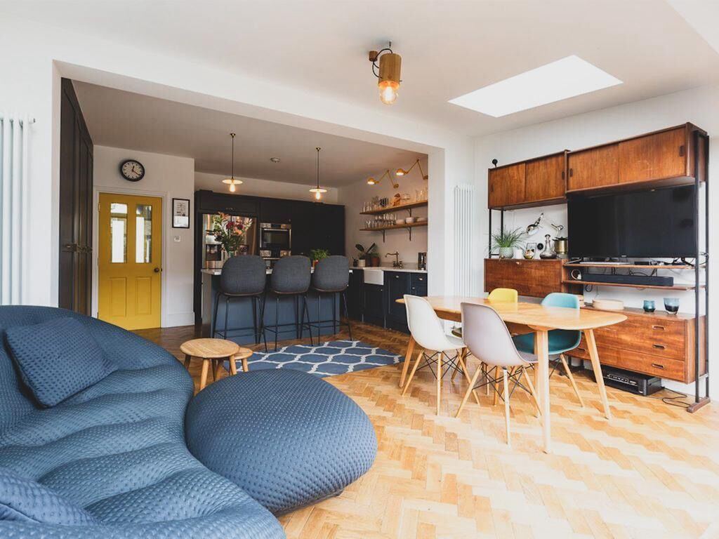 Open-plan living and dining – London townhouse extension and remodel
