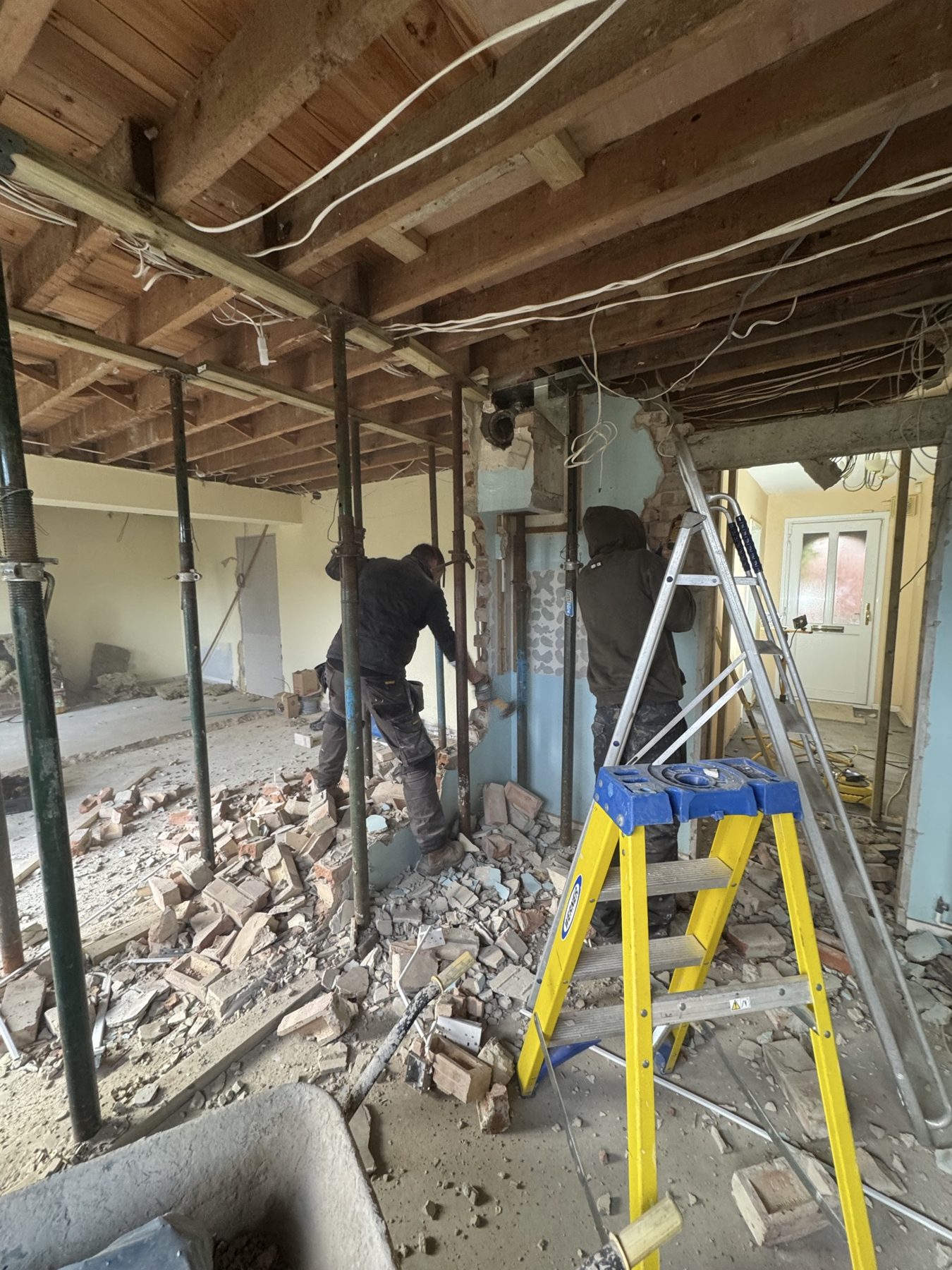 Major strip-out under old beams – USFEW, Kent