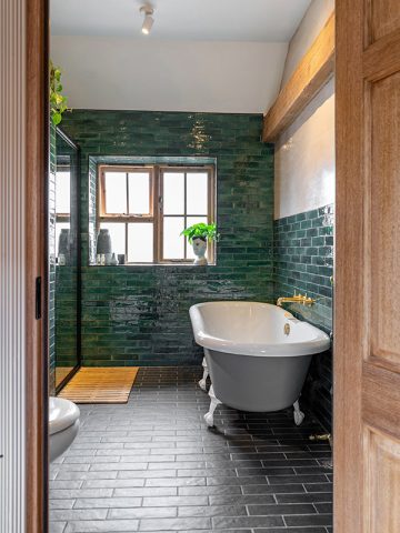 Bathroom before and after